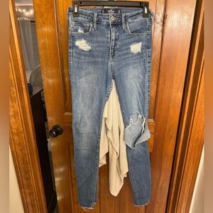 Hollister High-Rise Super Skinny Ripped Jeans